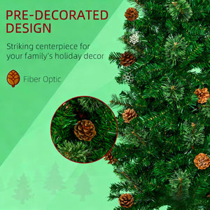 Slim Pine Needles Xmas Tree - 7.5 Foot Pencil Christmas Tree