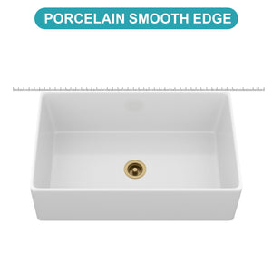 Single Bowl Apron Front Kitchen Sink - White