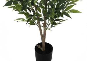47" Tall, Artificial Plant, Acacia Tree, Indoor, Faux, Fake, Floor, Greenery, Potted, Silk, Decorative - Green / Black - Best Buy Furniture