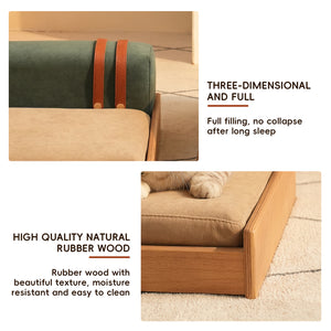 Modern Wooden Pet Bed for Cats and Dogs