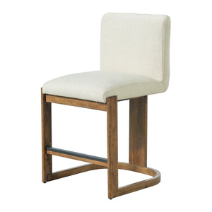 Modern Bar Stools Set of 2, 24" Solid Wood Counter Height Barstools