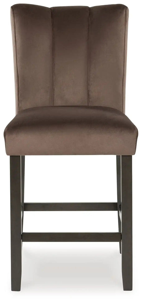 Jeshina - Upholstered Barstool (Set of 2) - Mocha - Best Buy Furniture