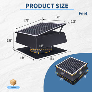 12 Inch Trapezoidal Adjustable Solar Roof Vent Fan