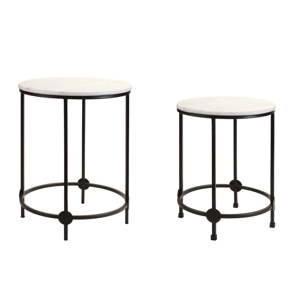Round-Marble-Top-Accent-Table-(Set-of-2)-Accent-Tables