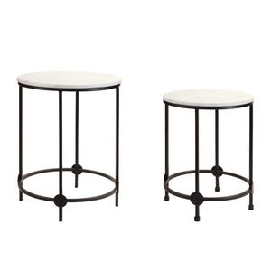 Round-Marble-Top-Accent-Table-(Set-of-2)-Accent-Tables