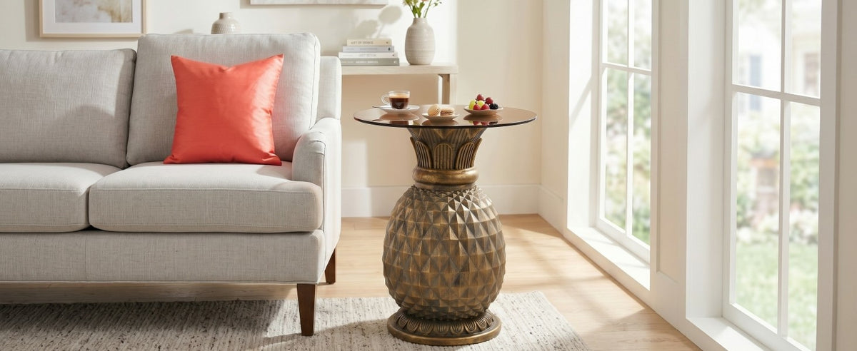 Yellow Pineapple Side Table