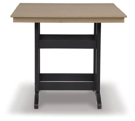 Fairen Trail - Square Counter TBL w/Umb OPT - Black / Driftwood