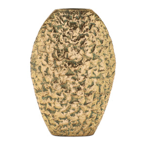 Distressed Flat Metal Vase (Set of 2)