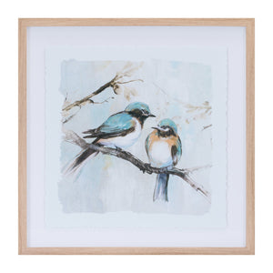 Framed Bird Couple Wall Print (Set of 2)