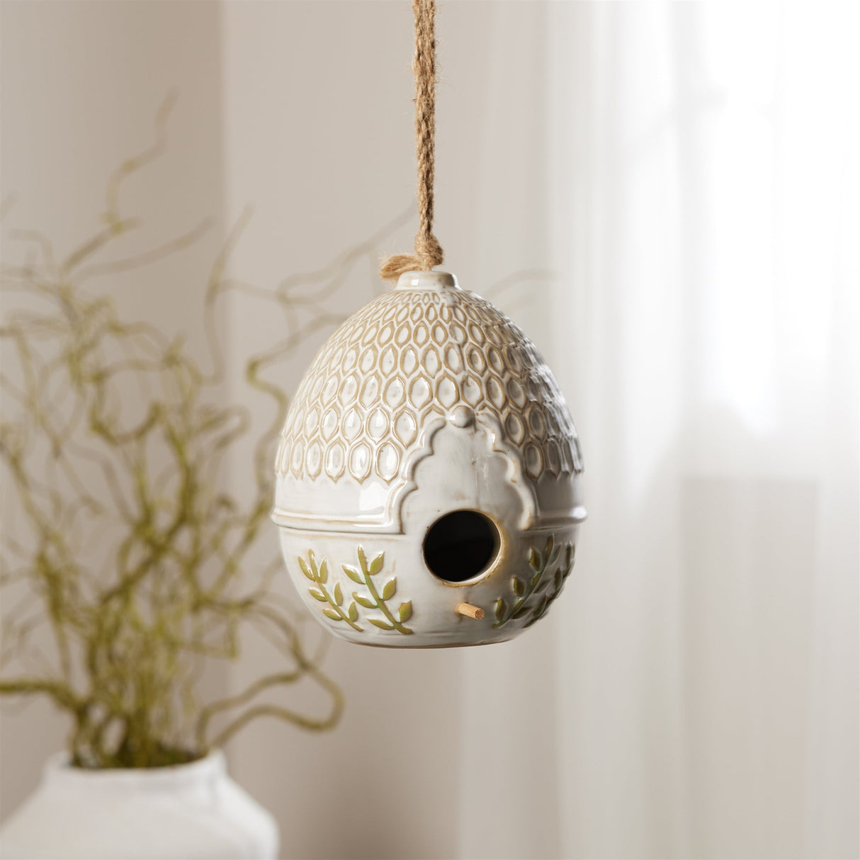 Ornate-Porcelain-Birdhouse-(Set-of-2)-Garden-Decor