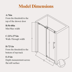 Frameless Sliding Shower Door in Brushed Nickel
