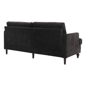 Mid Century Modern Fabric Loveseat Sofa, 2 Seat Upholstered Couch