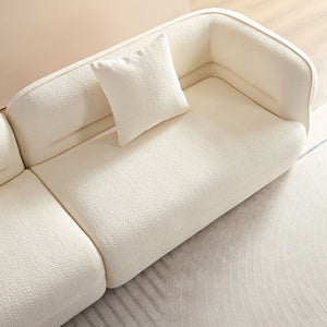 Sectional Sofa With Durable Fabric, Solid Wood Frame, And High Density Sponge Fill