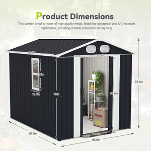 Campcraft 8x6 FT Outdoor Metal Storage Shed