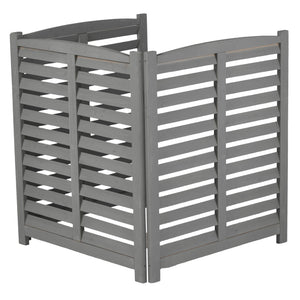 3 Panel Outdoor Wooden Air Conditioner Fence