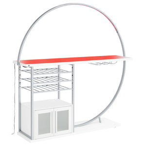 Casey - 2 Door Home Bar Storage Bar With Customizable Lighting - White