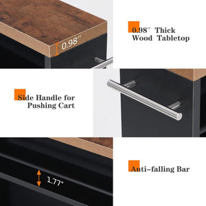 4 Tier Narrow Rolling Kitchen Slim Storage Cart