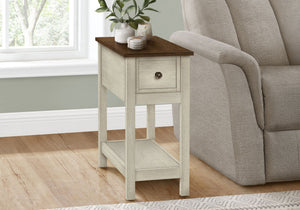 Accent End Table, 2 Tier, Narrow, Lamp, Storage Drawer, Charming Design - Best Buy Furniture