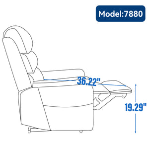 Grey Cat-Proof Leather Dual Motor Infinite Position Power Lift Recliner Chair