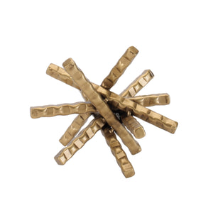 Abstract Textured Metal Sculpture (Set of 4)