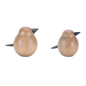 Modern-wood-bird-figurine-(set-of-2)-Figurines