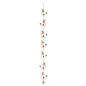 Iron Hummingbird and Bell Rain Chain