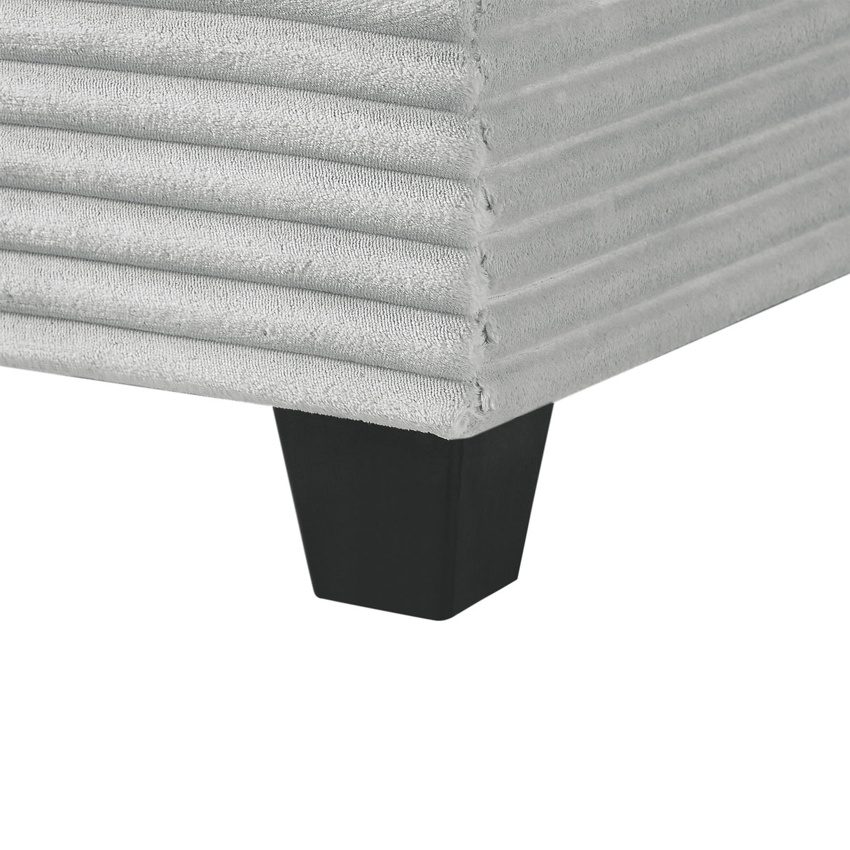 Upholstered U-Shaped Sectional Sofa With Movable Ottoman And Side Storage Pockets