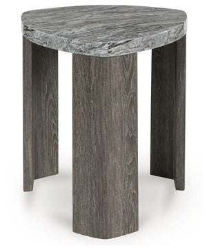 Surmour - Triangle End Table - Gray / Brown - Best Buy Furniture
