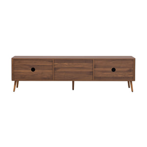 TV Stand With 2 Drawers, Media Console Table For TVs Up To 80'' For Living Room - Walnut