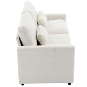 Cozy Upholstered Cushion Loveseat Sofa For Living Room