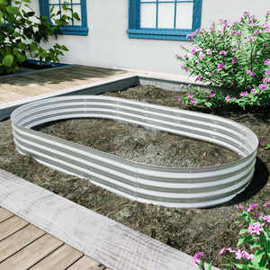Heavy Duty Galvanized Raised Garden Bed Kit For Vegetables, Flowers & Herbs