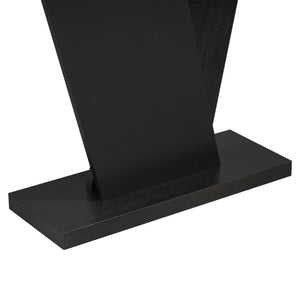 Console Table With V Shape Base, Sculptural Entryway Accent
