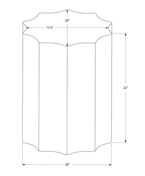 Drum Accent Side Table, Stylish Scalloped Design - Best Buy Furniture