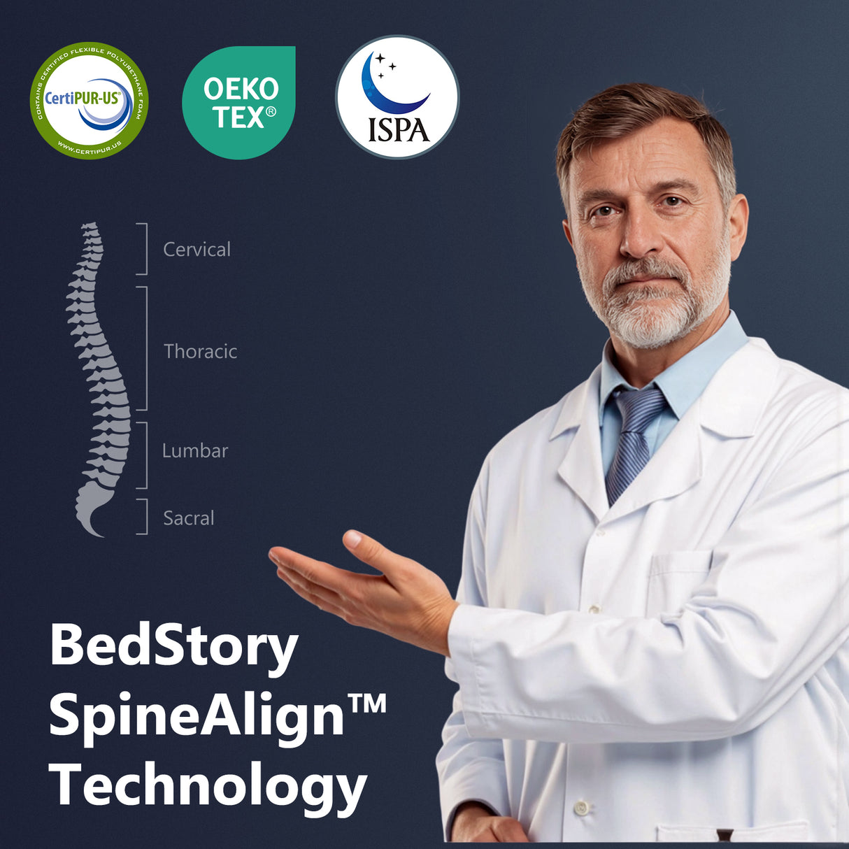 Bedstory Spine Align Pro 13" Twin Firm Cooling Hybrid Mattress