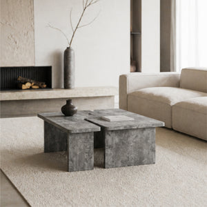 Modular Concrete Coffee Table Set of 2