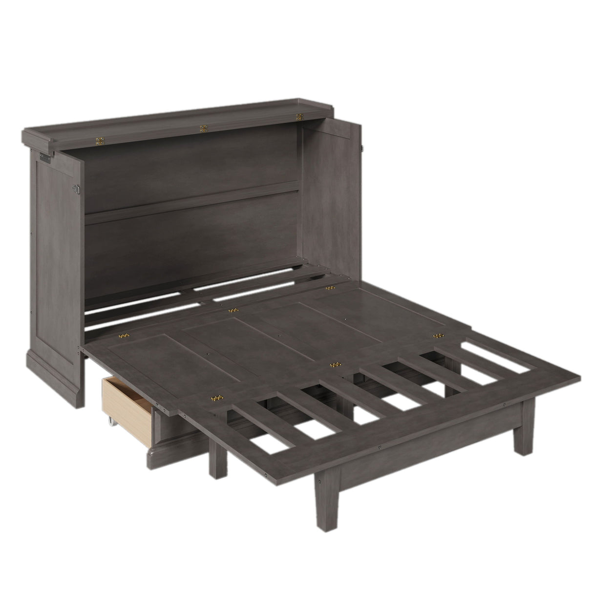 Murphy Bed Chest Cube Cabinet With Charging Station And Large Storage Drawer