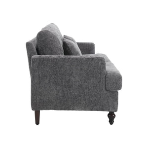 Mid Century Modern Fabric Loveseat Sofa, 2 Seat Upholstered Couch