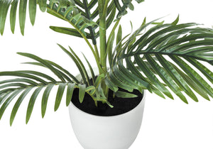 28" Tall, Artificial Plant, Palm Tree, Indoor, Faux, Fake, Floor, Greenery, Potted, Real Touch, Decorative - Green / White - Best Buy Furniture