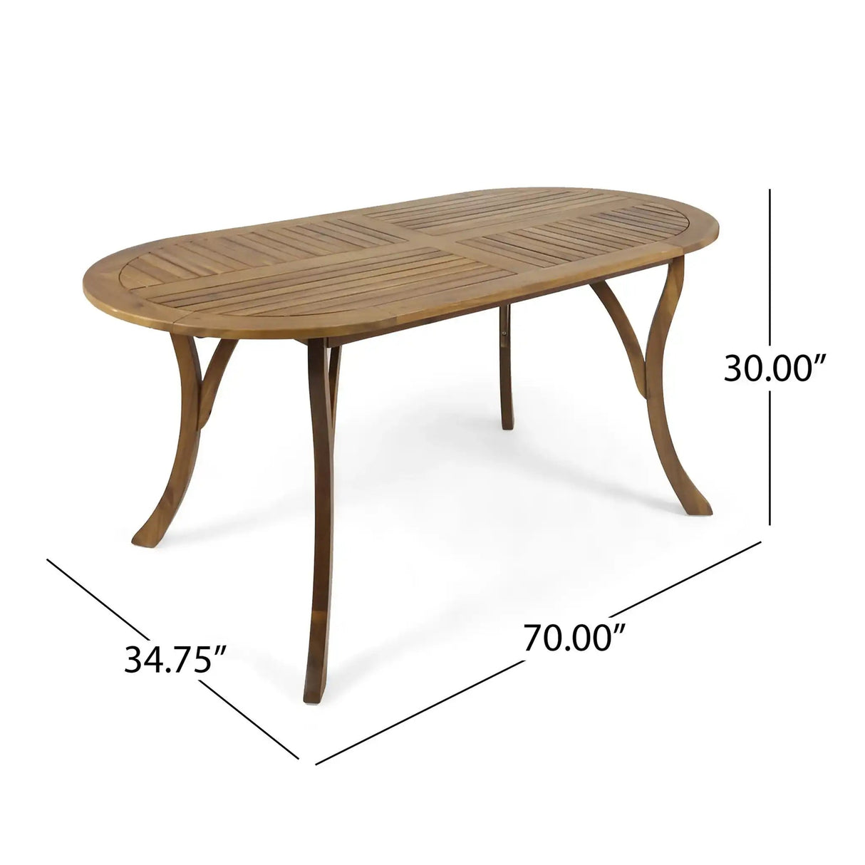 Outdoor Table With Smooth Lines, Slat Top - Best Buy Furniture