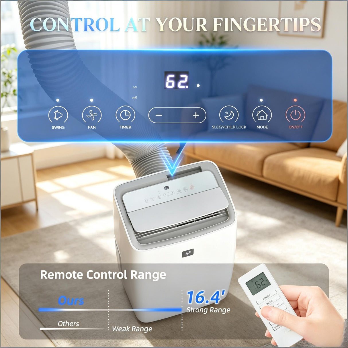 Five-in-One Versatility Portable Air Conditioner