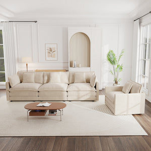 2-Piece Upholstered Sofa Set - Modern Sofa Couches Set