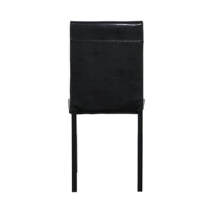 5 Piece Dinning Set With Faux Marble Top, Table & 4 Chairs - Black