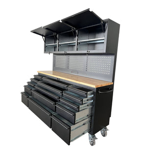 72" Heavy Duty Rolling Tool Storage Cabinet with Power Strip