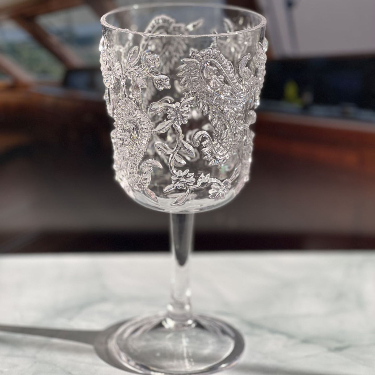 Paisley Acrylic Wine Glasses (Set of 4)