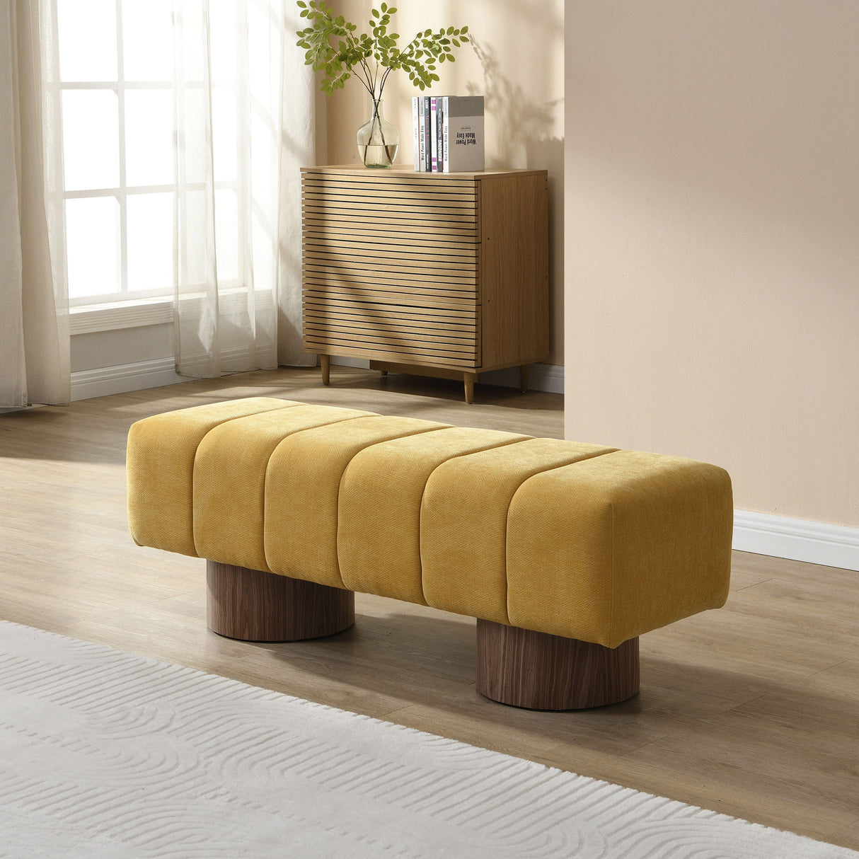 Upholstered Entryway Bench Ottoman - Best Buy Furniture