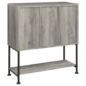 Hovander - Sliding Door Bar Cabinet - Gray