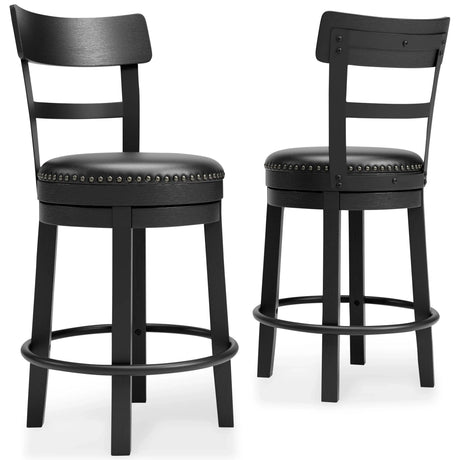 Valebeck - Full Back Swivel Stool - Best Buy Furniture