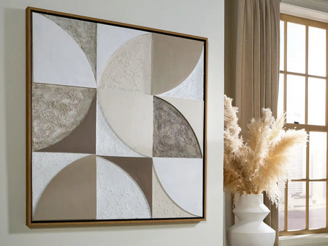 Harelman - Wall Art - Tan / Taupe / White - Best Buy Furniture