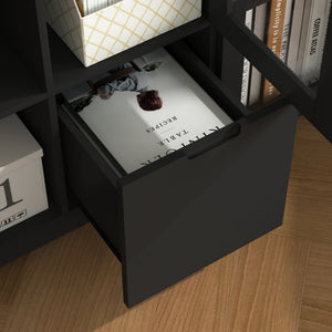 Modern Cabinet With Glass Doors And Drawer