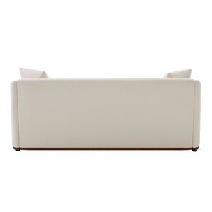 3 Seater Sofa With Wrap Around Armrests And Throw Pillows